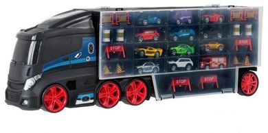 Smiki, Street Kingz, Transporter Carry Case, ciężarówka z autami, 12 samochodzików i akcesoria