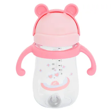 Smiki, Very Bunny, bidon ze słomką, kotek, różowy, 280 ml