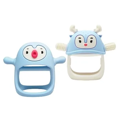 Smily Mia, gryzak, pingwin i renifer, light blue, 2 szt.