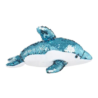 Smily Play, delfin, cekiny, maskotka, niebieska, 32 cm
