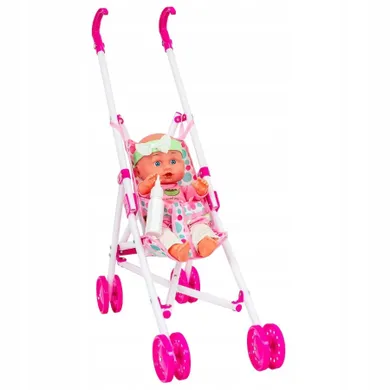 Smily Play, Julka, lalka interaktywna, zestaw z wózkiem spacerówką