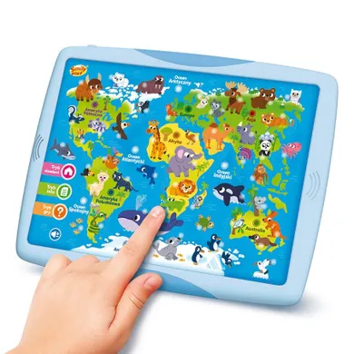 Smily Play, Odkrywam Świat, interaktywna mapa zwierząt świata, tablet edukacyjny