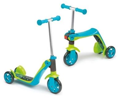 Smoby, hulajnoga i rowerek biegowy 2w1, niebieska
