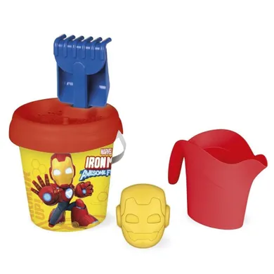 Smoby, Iron Man, wiaderko z akcesoriami, 17 cm