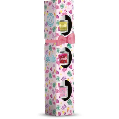 Snails, Mini, Flamingo, zestaw lakierów, 3 szt.