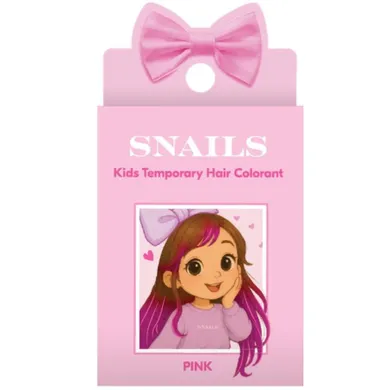 Snails, zmywalna kreda do włosów, różowa, 1 szt.