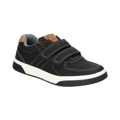 Sneakersy chłopięce, czarne, skórzana wkładka, American Club