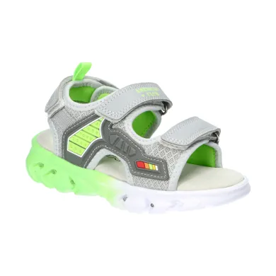 Sneakersy chłopięce, szare, skórzana wkładka, American Club