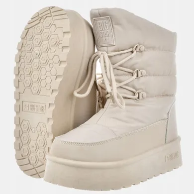 Śniegowce damskie, beżowe, Big Star