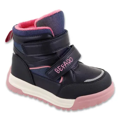Śniegowce dziewczęce, ocieplane, granatowe, Befado
