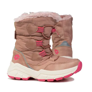 Śniegowce dziewczęce, ocieplane, różowe, Lotto Traleika Tex