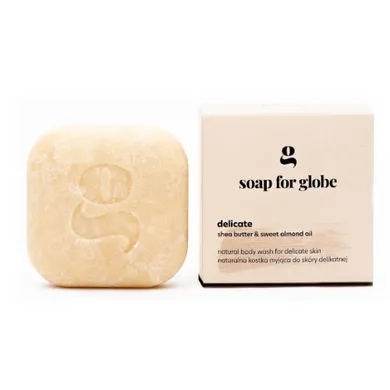 Soap for Globe, kostka myjąca do skóry delikatnej, Delicate, 100g