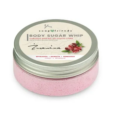Soap&Friends, cukrowa pianka do mycia ciała, Żurawina, 200 g
