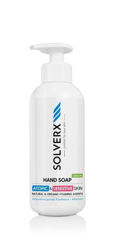 Solverx, Atopic&Sensitive, Hand Soap, mydło do rąk, lemon, 250 ml