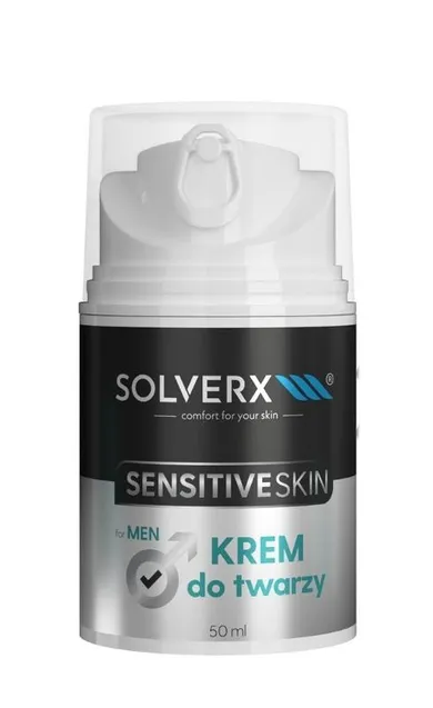 Solverx, Sensitive Skin Men, krem do twarzy, 50 ml