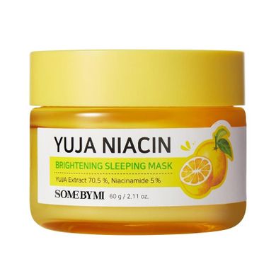 Some By Mi, Yuja Niacin Miracle Brightening Sleeping Mask, rozjaśniająca maska na noc, 60g