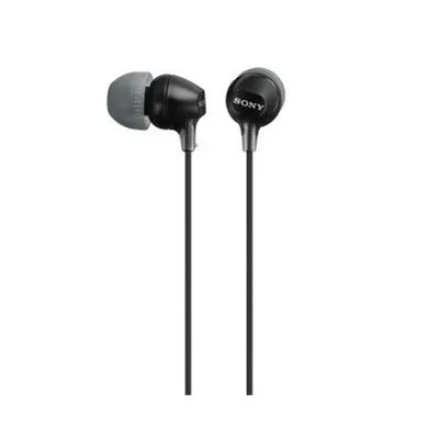 Sony, słuchawki douszne Handsfree z mikrofonem MDR-EX15AP, czarne