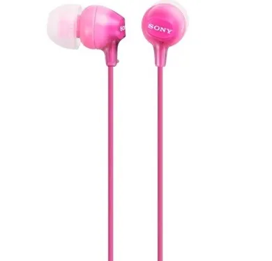 Sony, słuchawki douszne Handsfree z mikrofonem MDR-EX15AP, różowe