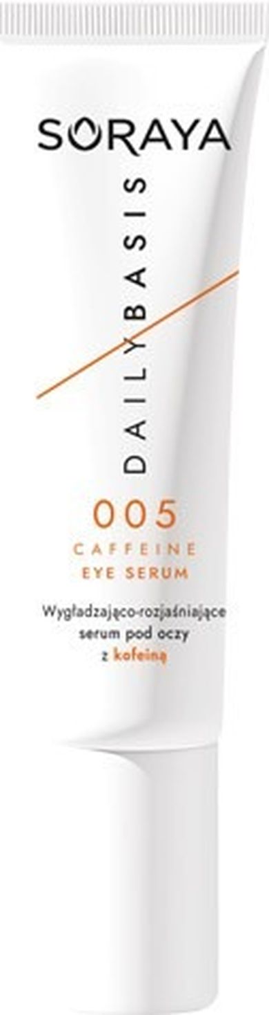 Soraya, Daily Basis, wygładzająco-rozjaśniające serum pod oczy z kofeiną, 15 ml