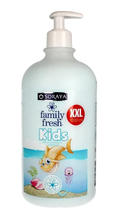 Soraya, Family Fresh, żel pod prysznic dla dzieci 2w1, 1000 ml