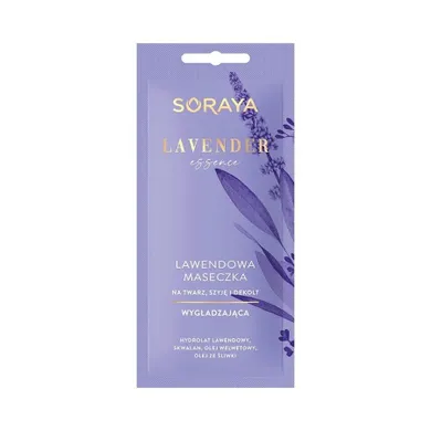 Soraya, Lavender Essence, lawendowa maseczka wygładzająca na twarz szyję i dekolt, 8 ml