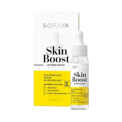 Soraya, Skin Boost, rozjaśniające serum wygładzające, przebarwienia, 30 ml