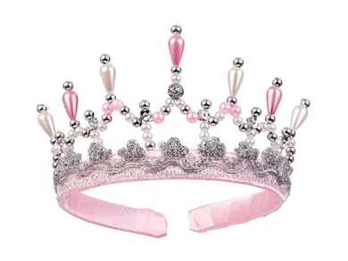 Souza! Mary, korona tiara perłowo-różowa
