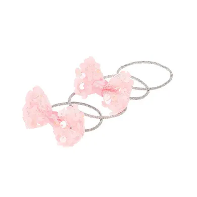 Souza! Tiki, elastyczne gumki do włosów, kokarda, różowa, 4 szt.