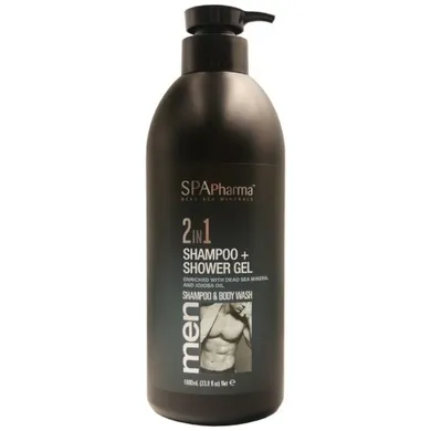 Spa Pharma, Men, 2in1 Shampoo + Shower Gel, szampon i żel pod prysznic, 1000 ml