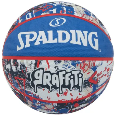 Spalding, piłka koszykowa, Graffitti, rozmiar 7, niebieski
