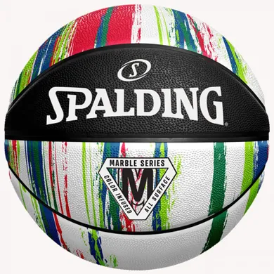 Spalding, piłka koszykowa, Marble, rozmiar 7, czarny