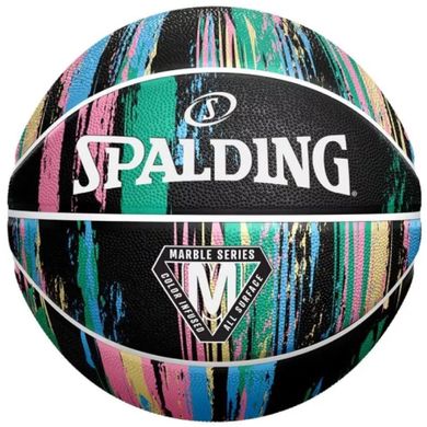 Spalding, piłka koszykowa, Marble, rozmiar 7, multikolor