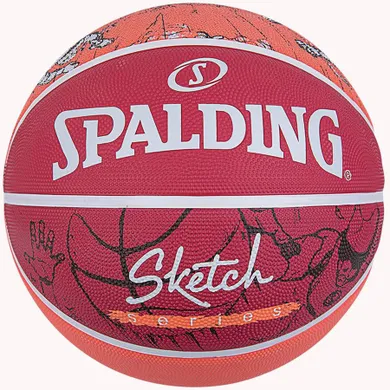 Spalding, piłka koszykowa, Sketch Drible, rozmiar 7, czerwony