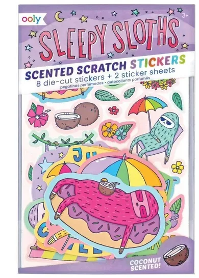 Śpiące leniwce, naklejki pachnące