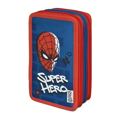 Spider-Man, piórnik 3-komorowy z wyposażeniem