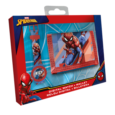 Spider-Man, zegarek cyfrowy z portfelikiem