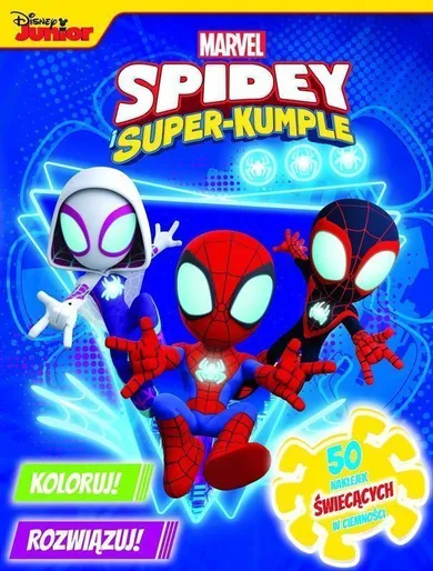 Spidey i Super-kumple. Koloruj! Rozwiązuj! 50 naklejek świecących w ciemności