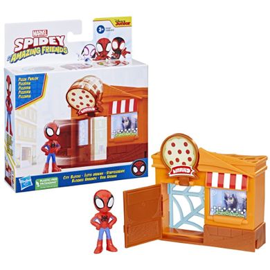 Spidey i super-kumple, Spider i pizzeria, zestaw z figurką