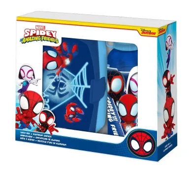 Spidey i super-kumple, zestaw lunchbox + bidon, 500 ml