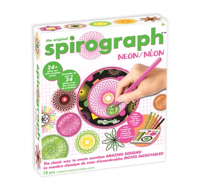 Spirograph, zestaw artystyczny, Neon