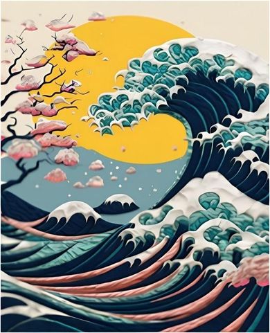 Splat Planet, Wielka fala w Kanagawie, zestaw do wyklejania plasteliną