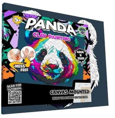 Splat Planet, zestaw do wyklejania plasteliną, panda