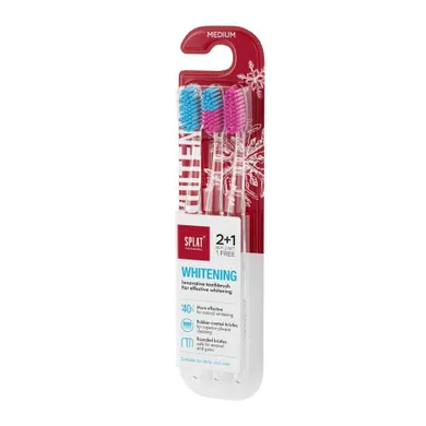 Splat, Whitening Medium, szczoteczka do zębów, średnia, 3 szt.