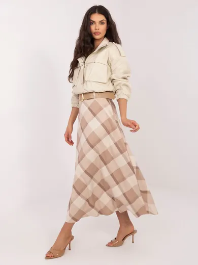 Spódnica damska, beżowa, Italy Moda
