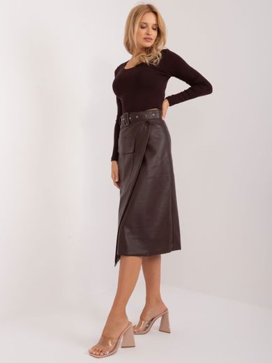 Spódnica damska, brązowa, Factory Price