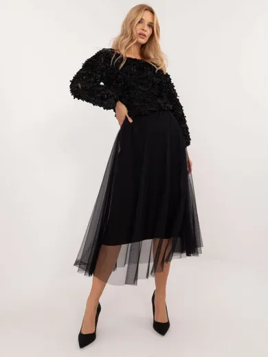 Spódnica damska, czarna, Italy Moda