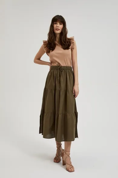 Spódnica damska, khaki, Moodo