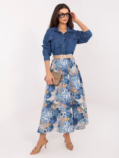 Spódnica damska, niebieska, Italy Moda