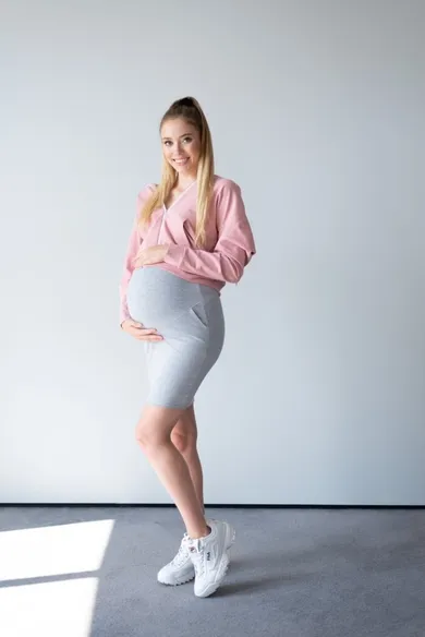 Spódnica damska, ołówkowa, jasnoszara, Miracle