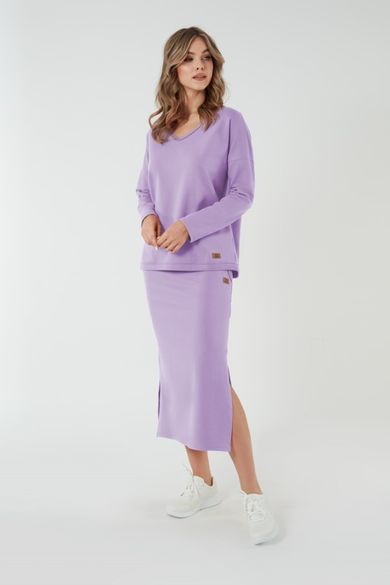 Spódnica damska, plus size, fioletowa, Stella, Italian Fashion
